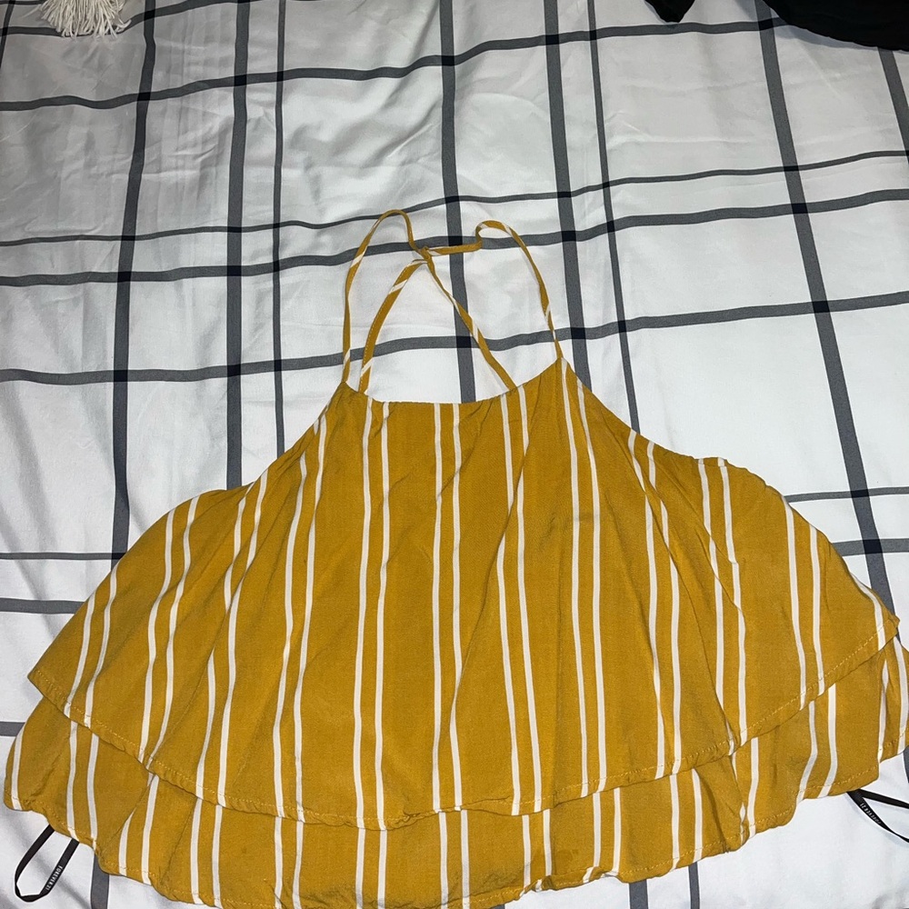 Yellow haulter top